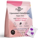 Glutationa lipossomal Gummies 1000MG - Açúcar grátis reduzida L-Glutationa com vitamina C & Colágeno Vegan - Antioxidante & Bem-Estar da Pele - 150 Contagem