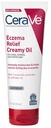 CeraVe Eczema alívio cremoso óleo do corpo, creme calmante Eczema com farinha de aveia coloidal & óleo de flor de safira para pele seca e alívio da pele comichão, esteróide livre & paraben livre, 8 onça