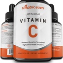 Vitamina C lipossomal 2000mg Líquido para Adultos, VIT de alta absorção C, Maximizar Vitamina C, Sistema Imune e Apoio Antioxidante, 60ML (1 garrafa)