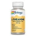 SOLARAY L-Theanina 200mg com chá verde - humor saudável, relaxamento e suporte de estresse ocasional - Lab verificado, Vegan, Gluten Free - 90 Servings, 90 VegCaps