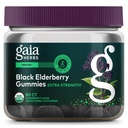 Gaia Herbs Black Elderberry (Sambucus Nigra) pastilhas de força extra - Delicious Immune Support Supplement - Made with Certified Organic Black Elderberrys for Immune System Support - 80 chicletes