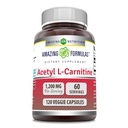 Fórmulas surpreendentes Acetil L-Carnitina Suplemento 1200 Mg 120 Cápsulas Veggie