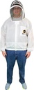 Mann Lake Provent Beekeeping Jacket, profissional grau Vented Bee Gear com Véu auto-suportado, Heavy-Duty Zippers, Aberturas de pulso elástico, áreas de alto desgaste reforçadas e bolso de peito, médio