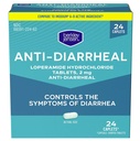 Berkley jensen Anti-Diarreia Medicina - Loperamida Hidrocloreto 2 mg Diarréia Relief Caplets - Sintomas de Controle da Diarréia Incluindo Diarréia dos Viajantes, Pills Anti-Diarrrhea Fácil de Sufocar, 24 Ct