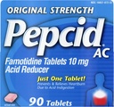 Pepcid AC Força original, 10 mg Famotidina para prevenção e alívio da azia, 90 ct