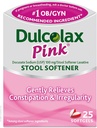 Dulcolax Pink Stool Amolecer, Docusato de Sódio, 100 mg Comprimidos de Gel Macio, 25 Contagem