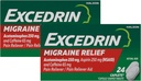 Excedrina Migraine Dor Reliever Caplets 24 ea (Pack of 2)