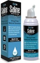 Solução Salina Spray para Nariz - Solução Salina Pulverização Nasal para recém-nascido, Bebê e Adultos, Água Salina Descongestionante Mist para Nariz Recheado, Viajar amigável, Natural, 0,9% Salina - 100 ml (3,4 fl oz)