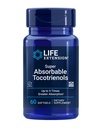 Extensão de vida Super tocotrienols absorvíveis, Vitamina E como D-Alpha tocoferol, Tocotrienols mistos, Apoio ao crescimento do cabelo, Função cerebral, Sem glúten, Não-GMO, 60 softgels