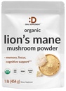 SUPPLEMENT DEAL Leões Orgânicos Mane Mushroom Powder Supplement, 1.500mg por serviço, 1lb – Corpo Frutado Ativo & Extrato de Micélio – Nootrópico do cérebro natural e Imune Sistema Booster – Não-GMO