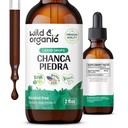 Selvagem & orgânica Chanca Piedra líquido Extract Drops - Quebrador de pedra para pedras do rim e suporte de vesícula biliar - Tintura de ervas para bem-estar trato urinário - Vegan, Açúcar & Álcool - 2 fl oz