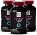 Visão diária - Eye Vision Supplement - Suporte Lens, Visão Focada, Visão cristalina, Claridez de imagem, Cenas mais claras, Percepção pura, Suporte ocular, Vantagem de foco, Força de visão 3 garrafa 180caps