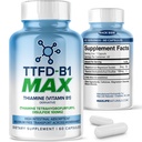 TTFD Thiamine B1 Suplemento 60Capsules Made in USA- Thiamine TTFD Vitamina B1 MAX, Suplemento de alta potência para energia e foco, suporta função de nervos saudável e bem-estar geral por MaxLife Naturals