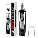 Orelha e nariz cortador de cabelo Clipper - 2025 profissional sem dor sobrancelha e corte de cabelo facial para homens mulheres, bateria-operado Trimmer com IPX7 impermeável, lâminas de borda dupla para fácil limpeza preto