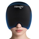 Newgo Migraine Relief Cap Dores de cabeça tampa de gelo com cobertura superior, terapia quente e fria, Migraine Cefaleia alívio Cap para tensão, estresse e ressaca