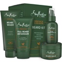 Kit SheaMoisture Beard-Care para homens, inclui lavagem, bálsamo, óleo, condicionador, manteiga de karité natural e óleo de Maracuja, grande presente
