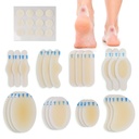 Bandagens de blister LotFancy para pés, 24 almofadas de blister e 12 patches de acne, bandagem de hidrocolóide de 8 tamanhos, gel à prova d'água blister cushion embalagem variedade para proteção de dedos, prevenção de bolhas de calcanhar