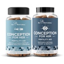Fertilidade da concepção para ela & Ele Bundle - Suplementos de fertilidade Combo para mulheres e homens – Vitaminas pré-natais – Promover equilíbrio hormonal, consistência do ciclo, ovulação de ajuda – 120 contagem