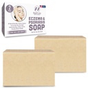 Eczema Saboneteira para Face e Corpo – Tudo Dermatite Natural, Solução de Psoríase para Coceira Seca Alívio Flaky da Pele – Gentil Detoxificante, Anti-Itch, Limpando Remedy Skincare – Eczema Sabão Bar Made in USA