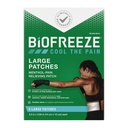 Biocongele grandes patches de alívio da dor, patches de dor mentol para as costas inferiores, pescoço, joelho, e ombro, tecido confortável e flexível permanece no lugar, FSA elegível, 5 ct
