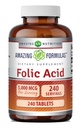 Fórmulas surpreendentes Suplemento de ácido fólico 5000 Mcg Tablets Não-GMO Sem Glúten
