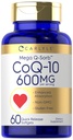 Carlyle CoQ10 600 mg Softgels □ 60 Contagem □ Mega Q-Sorb Coenzyme Q-10 com Extrato de Pimenta Negra