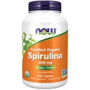 Now Alimentos Suplementos, espirulina orgânica 500 mg com vitaminas, minerais e GLA (ácido gama-linolênico), 500 comprimidos