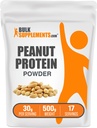 BulkSupplements.com Proteína de amendoim em pó - Farinha de proteína de amendoim, sem glúten, 30g por serviço, 500g (1.1 lbs) (Pacote de 1)