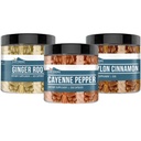 Elementos nascidos na Terra Cayenne Pimenta, Ceilão Canela e Ginger Root Bundle (200 Cápsulas Cada), Puro e não diluído, Sem aditivos