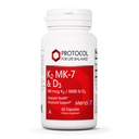 PROTOCOLO PARA BALANÇO DE VIDA - K2 MK-7 e D3 - Saúde Vascular e Apoio Estrutural, Força Óssea, Supressor de Apetite, Perda de Peso Natural, Suporta Absorção de Cálcio - 60 Cápsulas Veg