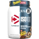 Dymatize x Cacau Pebbles ISO100 Whey Protein Powder Isolate, 25g de proteína, 20 Servings, 5,5g BCAAs, 120 Cal., Gluten Free, 1g Fat, 1g Sugar, 2g Carb