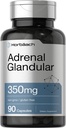 Horbäach Raw Adrenal Glandular □ 350 mg / 90 Cápsulas Não- OGM, Suplemento sem glúten