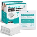 Esponjas de Gauze General Medi estéril, 4" x 4" Almofadas de Feridas Não-Fechadas - Individualmente Envolto Altamente Absorvente Almofadas para Almofada Menores Feridas, Cortes e Queimaduras Cuidados de Feridas (60 embalagens, 120 peças Total)