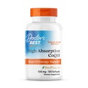 Melhor CoQ10 de alta absorção do médico com bioperino, sem glúten, naturalmente fermentado, saúde do coração, produção de energia, 100 mg, 120 contagem