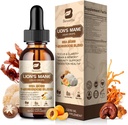 Lions Mane Mushroom Liquid Drops, 8 em 1 Suplemento Complexo de Cogumelos com Irish Sea Moss, Chaga, Turquia Tail, Cordyceps & More para Cérebro, Foco, Cognitivo e Imune Suporte, Vegan, Flavor de pêssego, 60mL
