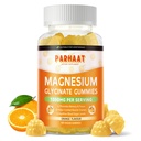 Glicerina de magnésio 1000mg - Suplemento de potássio de magnésio sem açúcar com vitamina D, B6, CoQ10 para calma humor e suporte ao sono - 60 chicletes laranja