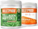 Peptídeos de colágeno sem sabor à prova de balas Pó, 18g de proteína, 17.6 Oz; Creamer original sem sabor, 2g de carboidratos líquidos, 10g de gorduras saudáveis de MCT em pó Óleo