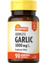 Sundance Odorless Alho Softgels 1000mg Contagem 90 Não-GMO e Suplemento sem glúten