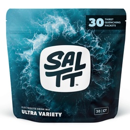 SALTT Electrolytes Powder Packets, Ultra Variety Pack (30 Packets) - Magnésio, Potássio, Sódio, Trace Minerals - Vegan, Açúcar Livre, Sem glúten - Essenciais de viagem - Made in USA