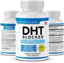 Bloqueador DHT - Suplemento de crescimento do cabelo para a diminuição genética para homens e mulheres - Ajuda a perda de cabelo & Estimular crescimento folículo com serra Palmetto, biotina e ferro - Suplementos de crescimento folículo pílulas