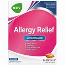 AXIV Alergia Alívio Softgels, Anti-histamínico Medicina e alívio de sintomas frios, Géis líquidos sem corante, 25 mg de difenidramina HCl, nariz runny, espirros, 24 contagem (24 Softgels)
