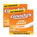 Dores de cabeça extra de Goody em pó, pacotes de dissolução de sabor laranja fresco, 24 pacotes individuais (2 pacotes)