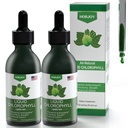 Chlorophyll Liquid Drops - 100% de energia natural reforço e apoio imunológico - Desodorante interno e desintoxicação - Altitude alívio da doença - rápida absorção, Vegan & Non-GMO - 120 Servings (Pacote de 2)