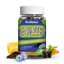 Pastilhas de óleo de sementes pretas, Pastilhas de óleo de sementes de cominho preto, Óleo de sementes de cominho preto Orgânico 500mg, Mastigable Black Seed and Honey Gummies, Vegan, 60 Pastilhas