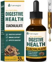 Gotas Digestivas de Cuachalalato: Suplemento de ervas w/Licorice Root, Dandelion, Crave, Cancerina, & Kalawalla Extratos para alívio estomacal perturbado, Saúde gástrica, e suporte do sistema imunológico.