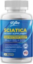 Sciatic Nerve Relief: Suplemento de suporte avançado para Sciatica – Potent Alpha Lipoic Acid & Turmeric & Herbal Relief Ingredients – Made in USA, 120 Cápsulas (120 Contagem de 1), Sem sabor)