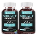 Shilajit Gummies para Homem e Mulher. Gomas de Shilajit de Ouro Himalaia. 3rd Party Tested.1000mg Puro Shilajit, 200mg Ashwagandha, 200mg Chaga, 100mg Ginseng, 100mg Serra Palmatto, 60mg Óleo de semente preta