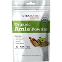 Vitamatic Certified USDA Organic Amla Berry Powder – 1 lb (16 oz) Amalaki . Rico em Vitamina Natural C & Antioxidantes .