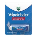 Vicks VapoInhaler, Inalador nasal portátil, Vapores não medicamentosos, calmantes, Menthol Scent, 1 contagem