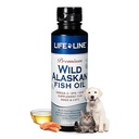 Life Line Pet Nutrition Wild Alaskan Fish Oil Omega-3 Suplemento para Pele e Revestimento – Suporta Cérebro, Olho e Coração Saúde em Cães e Gatos, 8.5 oz